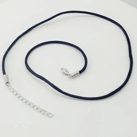 🏖 Satin Silk Necklace Cord with Lobster Clasp and Extension Chain - Picture 2 of 4